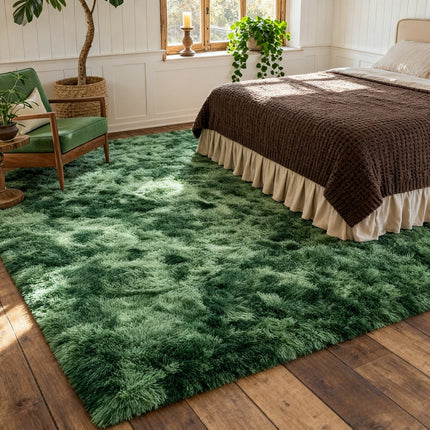8x10 Plush Shag Rug Fire-Resistant Thick Pile Carpet Suitable for Bedroom & Living Room,