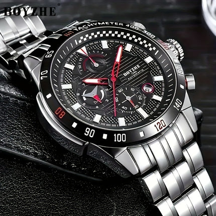 Men's Automatic Mechanical Watch Wristwatch with Hollowed-Out Back, Automatic Winding