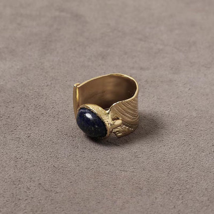 Star-trace Wide-band Ring In A Vintage Artistic Style