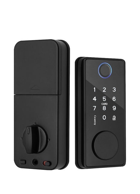 Graffiti Smart Door Lock Wooden Door Fingerprint Lock Auxiliary Closing