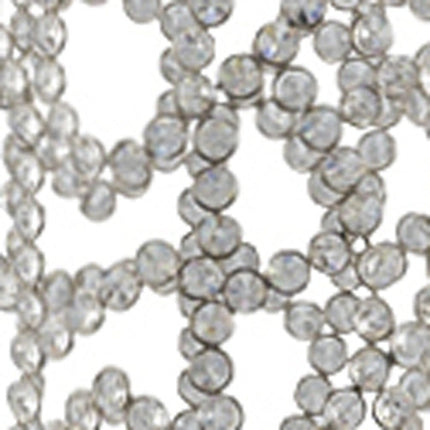 47" Silver Oval Crystal Glass Floor Vase With Faux Crystals