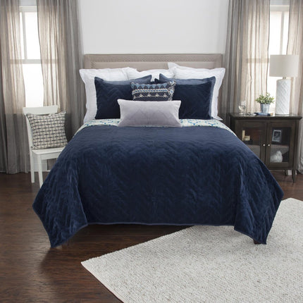 92" X 106" Indigo Cotton Quilt