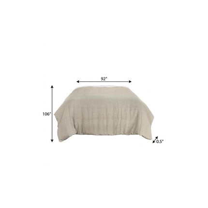 Stone King Linen Dry Clean Only Polyester Down Alternative Comforter