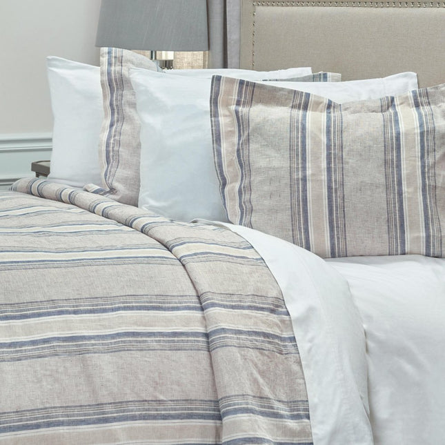 Natural Queen Linen Dry Clean Only Polyester Duvet Cover