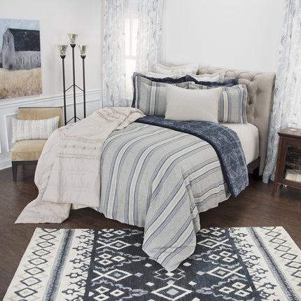 Natural Queen Linen Dry Clean Only Polyester Duvet Cover