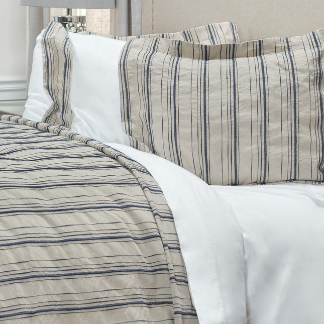 Natural Queen Linen Dry Clean Only Polyester Duvet Cover