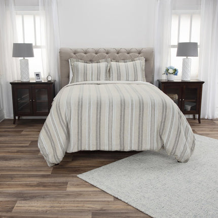 Natural King Linen Washable Polyester Duvet Cover