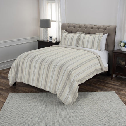 Natural King Linen Washable Polyester Duvet Cover