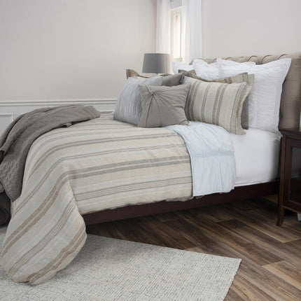 Natural King Linen Washable Polyester Duvet Cover