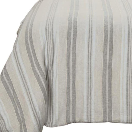 Natural King Linen Washable Polyester Duvet Cover