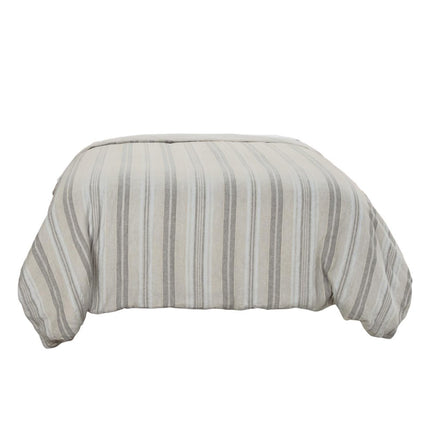 Natural Queen Linen Washable Polyester Duvet Cover