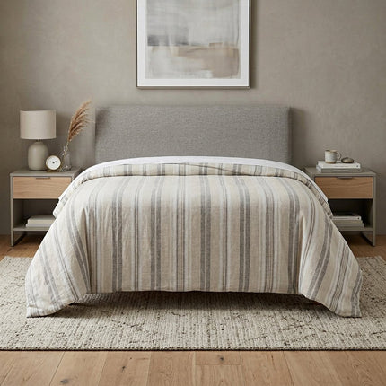 Natural Queen Linen Washable Polyester Duvet Cover