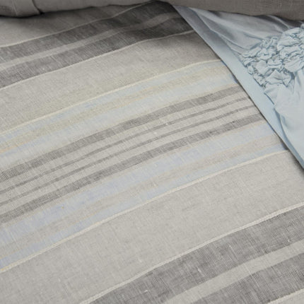 Natural Queen Linen Washable Polyester Duvet Cover