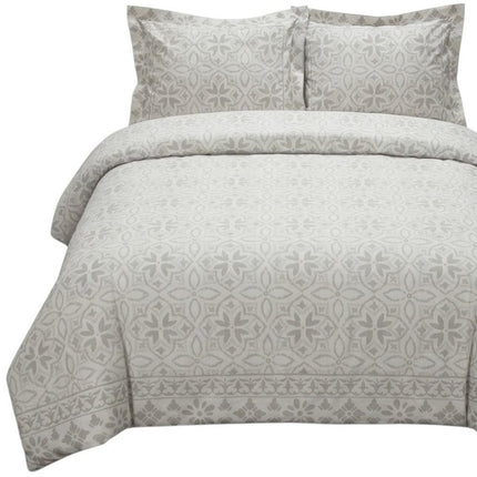 Ivory King Cotton Washable Polyester Down Alternative Comforter Set With Two Shams
