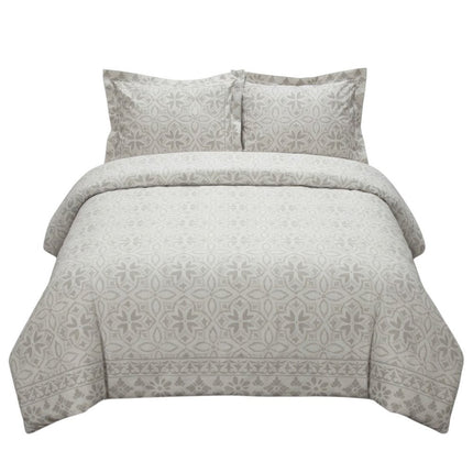 Ivory King Cotton Washable Polyester Down Alternative Comforter Set With Two Shams