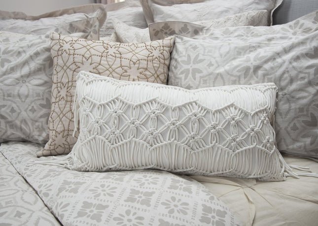 Ivory Queen Cotton Washable Polyester Down Alternative Comforter Set With Two Shams