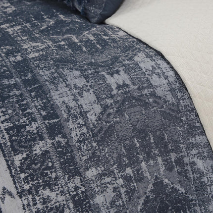 Indigo King Cotton Washable Polyester Duvet Cover Set With Two Shams