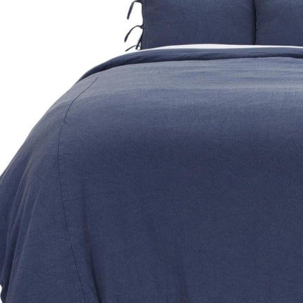 Indigo King Cotton Washable Polyester Duvet Cover Set With Two Shams