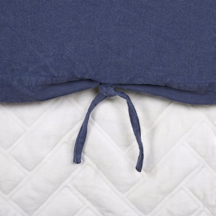 Indigo King Cotton Washable Polyester Duvet Cover Set With Two Shams