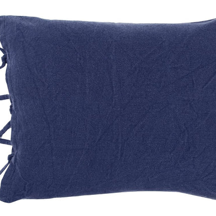 Indigo Queen Cotton Washable Polyester Duvet Cover Set With Two Shams