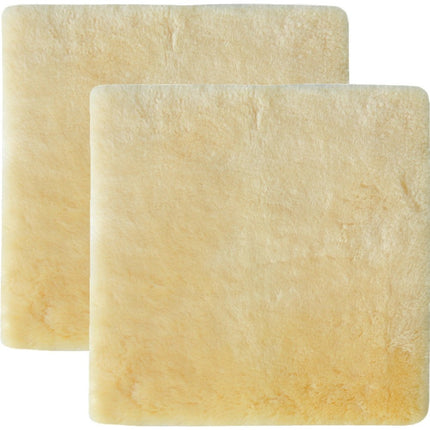 Set Of Two 17" X 17" Cornsilk Linen Solid Color Dining Chair Pad