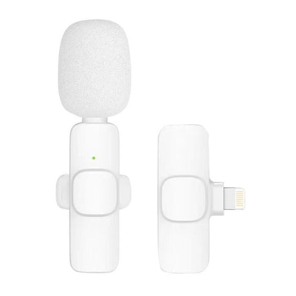 White One-to-two Wireless Neckline Clip Small Microphone