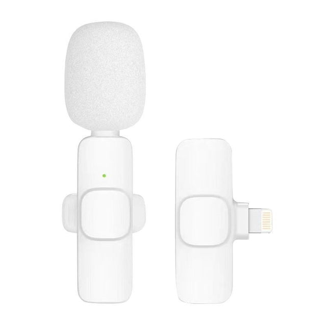 White One-to-two Wireless Neckline Clip Small Microphone