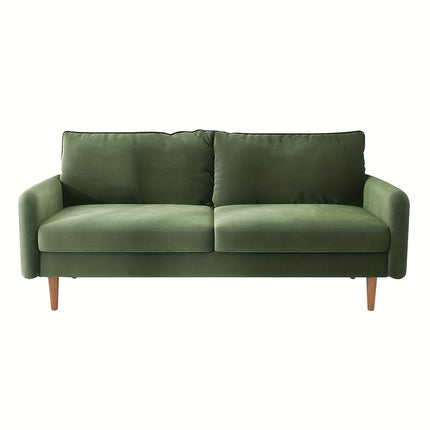 Sofa For Small Spaces, Modern Army Green Fabric Couch With Plush Comfort