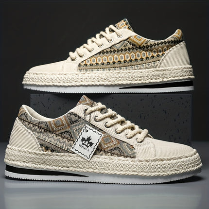 Men'S Breathable Casual Sneakers - Lightweight Summer Shoes with Lace-Up Closure, Non-Slip Rubber Sole