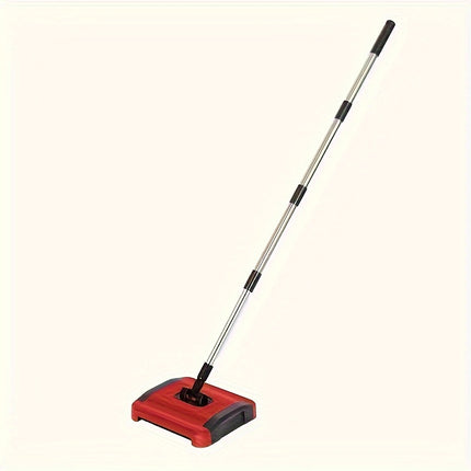 Multi-Functional Manual Push Sweeper, Stainless Steel Dust Mop for Carpet, Hardwood, Tile Floors