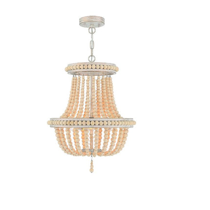 Gold And White Candle Style Three Light Metal Dimmable Chandelier