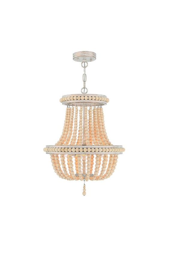 Gold And White Candle Style Three Light Metal Dimmable Chandelier