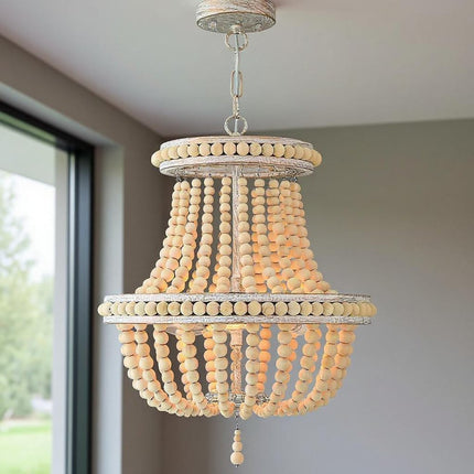 Gold And White Candle Style Three Light Metal Dimmable Chandelier