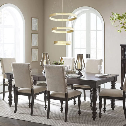 Gold Candle Style Three Light Metal LED Dimmable Chandelier