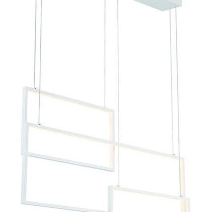 White Candle Style Three Light Metal LED Dimmable Chandelier
