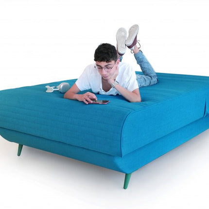 Turquoise Full Adjustable Upholstered Polyester No Bed Frame with Mattress