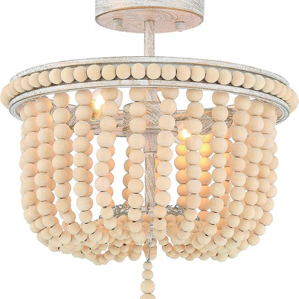 Gold And White Unique Statement Two Light Metal Dimmable Flush Chandelier