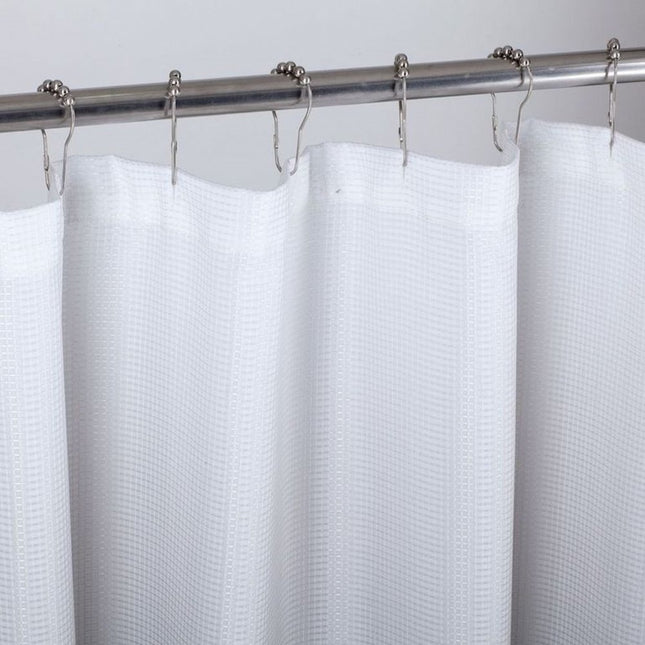 72" White And Black Ombre Shower Curtain
