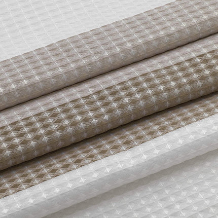 72" White And Taupe Striped Shower Curtain