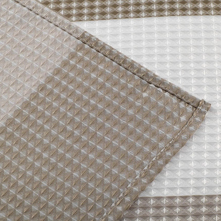 72" White And Taupe Striped Shower Curtain