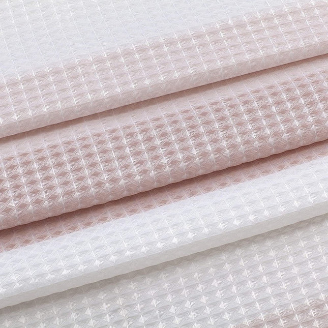 72" White And Pink Striped Shower Curtain