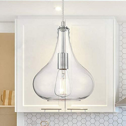 Silver Candle Style Metal Dimmable Chandelier With Clear Shades