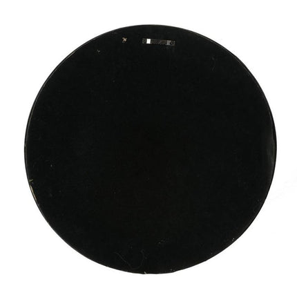 24" Dark Brown Distressed Wood Round Framed Accent Mirror