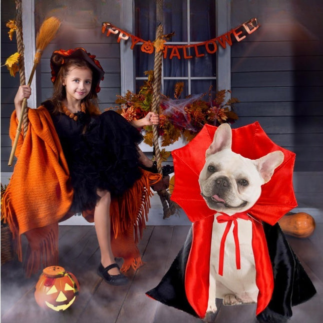 Cute Halloween Pet Costumes Cosplay Vampire Cloak For Small Dog