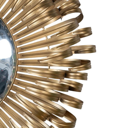 27" Gold Sunburst Iron Framed Accent Mirror