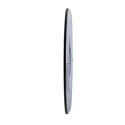 32" Silver Round Curved Frame Accent Mirror