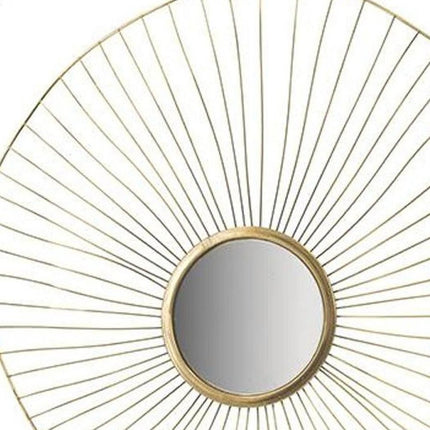 Set of Three Gold Iron Sunburst Framed Accent Mirror