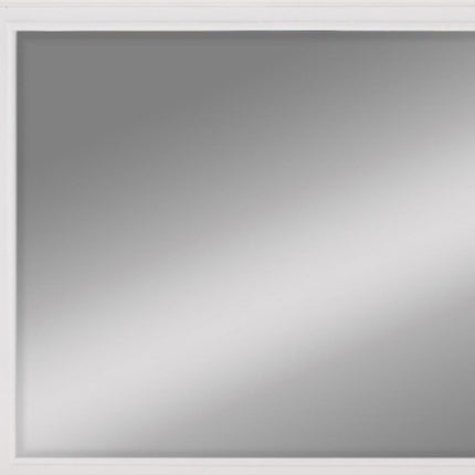 28" White Rectangle Wall Mounted Full Length Hanging Mirror