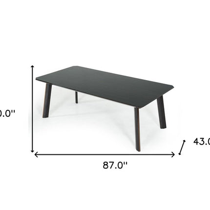 87" Ebony Dining Table