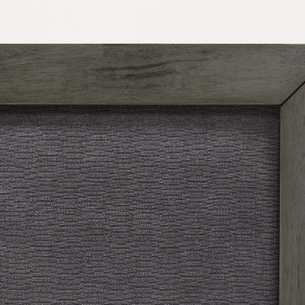 Gray Wood And Linen King Bed Frame